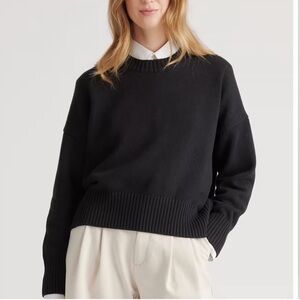 Quince 100% Organic Cotton Boyfriend crew sweater